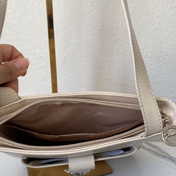 Vintage White Tan Longchamp Bag - Picture 5 of 13